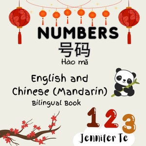 Numbers in English and Chinese (teochew) Bilingual Book