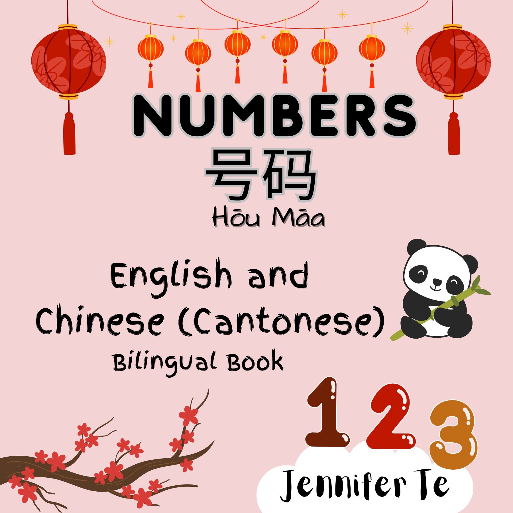 Numbers in English and Chinese (cantonese) Bilingual Book Digital