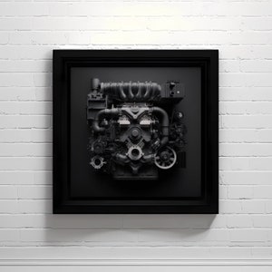 Automobile Motor Knolling Ansicht | Mechaniker Garage Dekor | Auto Motor Enthusiast Wand Kunst | Sofort Download Digitaldruck