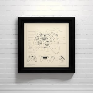 May include: A black and white line drawing of an Xbox controller with a detailed diagram of its parts and functions. The text "LOOK WITHIN CREATIONS" is at the bottom of the image.