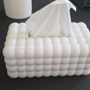 Bubble Design Tissue Box | Modern Tissue Box Cover | 3D Printed Home Decor | Handmade in France