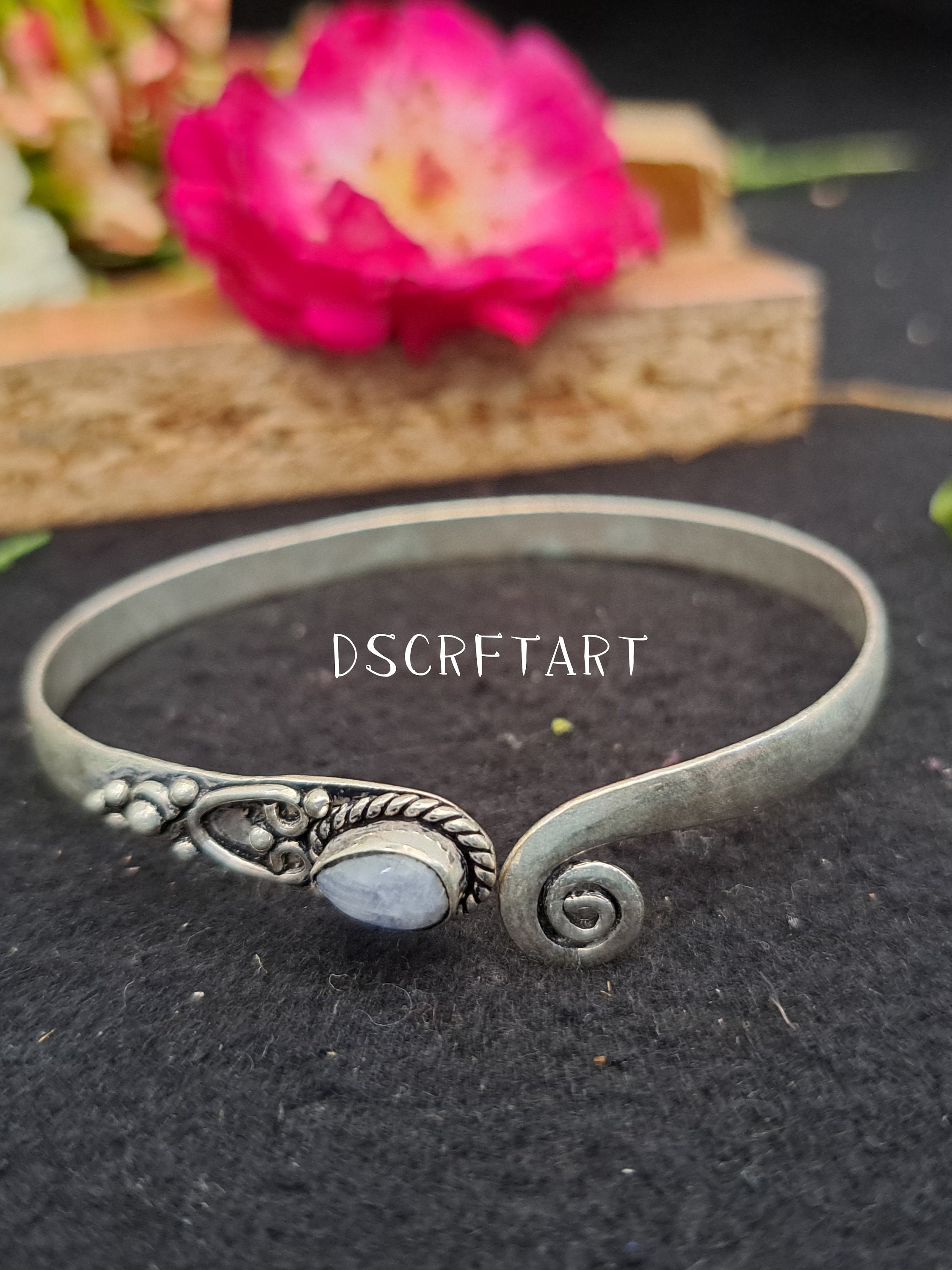 Moonstone Bangle Moonstone Bracelet,gemstone Bangle,women Bangle, 925