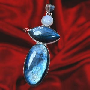 Labradorite Oval Gemstone Pendant, 925 Sterling Silver Handmade Pendant, Gift For Girlfriend, Christmas Gift
