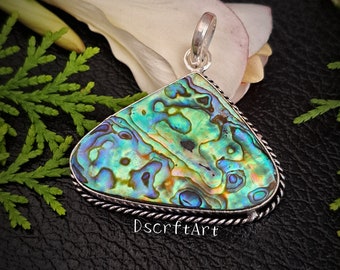 Handmade Abalone Shell 925 Sterling Silver Pendant | Seaside Charm