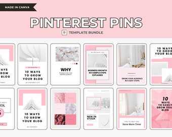 Pinterest Pin templates for Canva | Pinterest growth templates to NEVER run out of designs