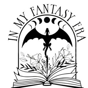 Smutty Fantasy Book Dragon SVG PNG: Spicy Reader Design (Digital Download)
