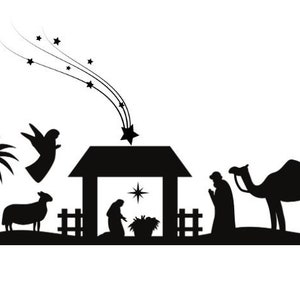Nativity Scene SVG, Nativity SVG, instant digital download
