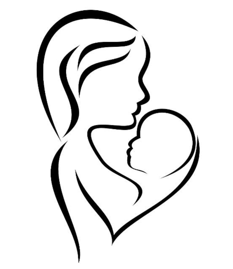 Baby and Mom Svg DIGITAL DOWNLOAD Svg ,print Pattern Instant Download ...
