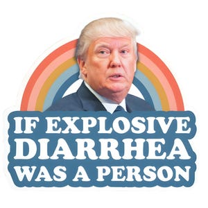 Sticker anti-atout rigolo : humour politique, cadeau gauchiste (téléchargement numérique)