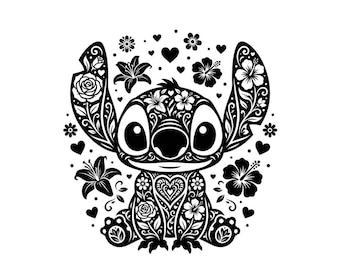 Mandala floral au point SVG Design, fichier coupe mandala fantaisie, point de caractère SVG, conception de T-Shirt, Clipart imprimable PNG
