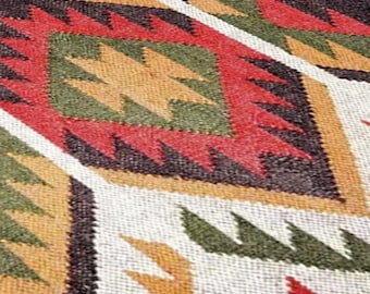Handmade Wool Kilim Rug, Traditional Handwoven Kilim Rug, Outdoor/Indoor Rug, Home Decor,Living, Gift, Wall  Decor, Floor, Celling Rug,
