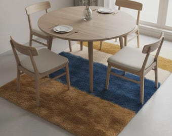 Handgefertigter Geometrischer Teppich, Weicher Blush Moderner Bereich Teppich, Buntes Haus- & Kinderzimmerdekor