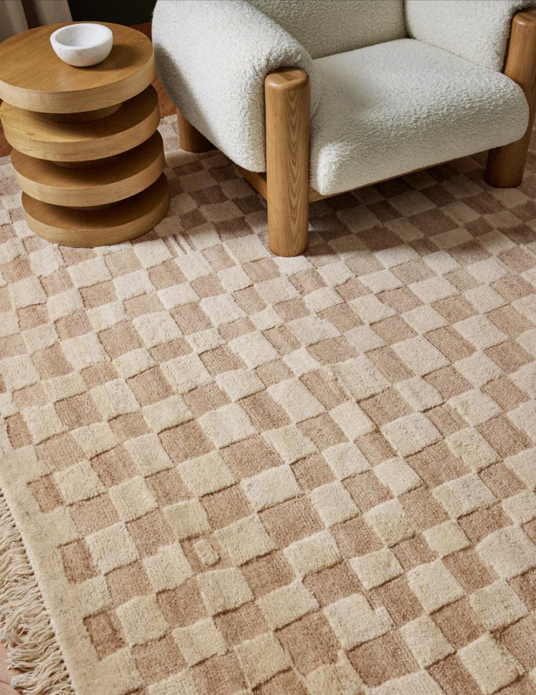 Moroccan Rug Beige - Berber Beige Rug - Grid Pattern Design - Beige Rug ...