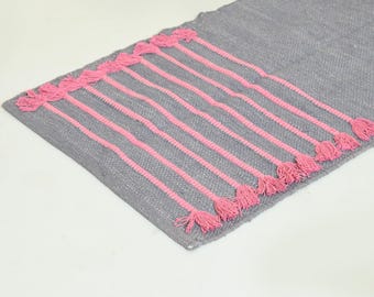 Eco friendly yoga rug, organic cotton yoga mat, washable fitness mat, handicraft yoga mat, better grip workout mat, sustainable yoga rug