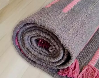 Organic Cotton Yoga Mat 3mm - Natural Color, Antiskid, for Yoga, Pilates, Fitness & Meditation by YogaKargha