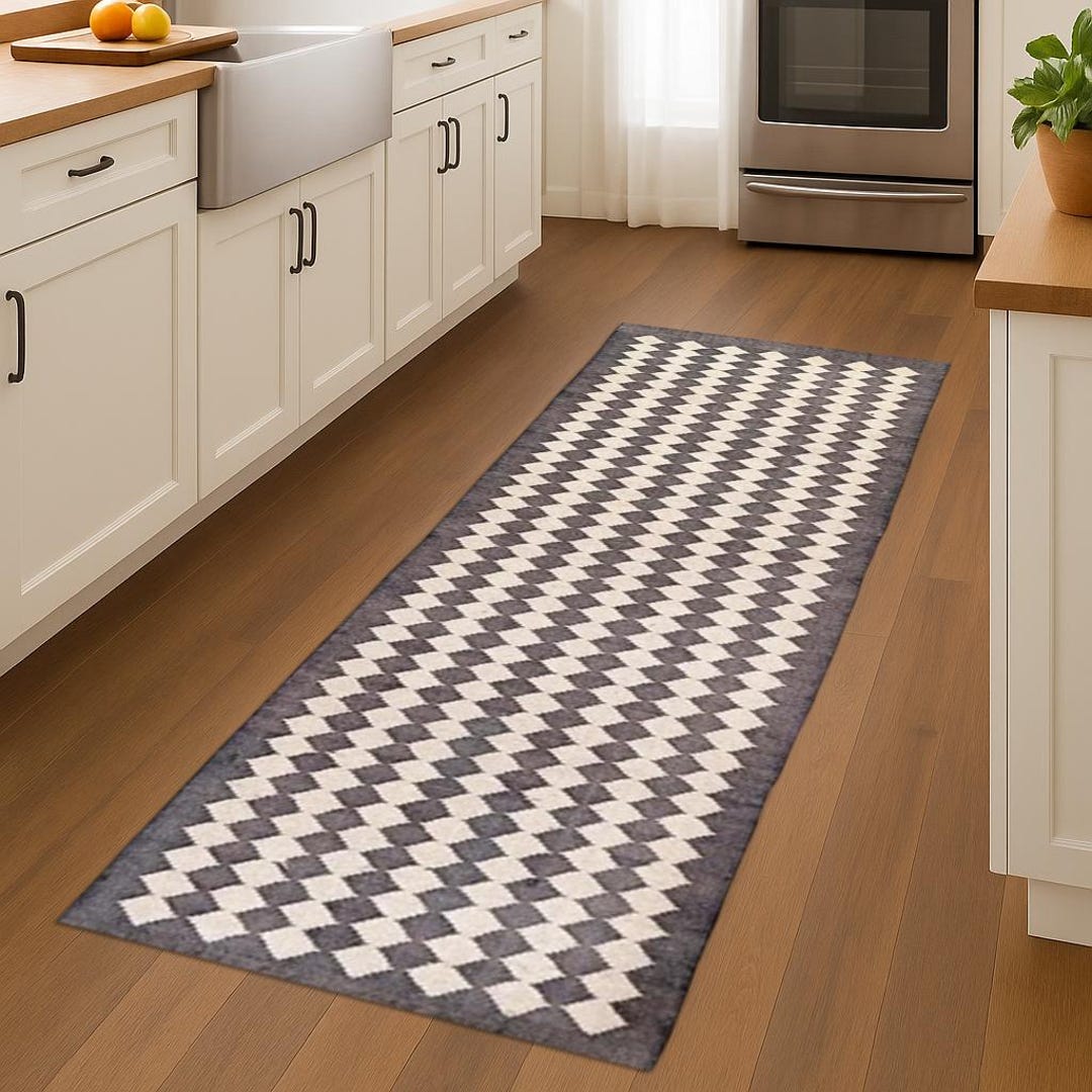 Wool Runner Rug Natural Handmade Wool & Jute Runner | Rustic Hallway Rug | Neutral Boho Runner ...