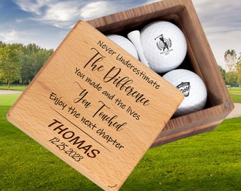 Gift for Principal Personalized Golf Set, Enjoy the Next Chapter. Unique Golf Gift for Leader Mentor Manager on Appreciation Leaving Job
