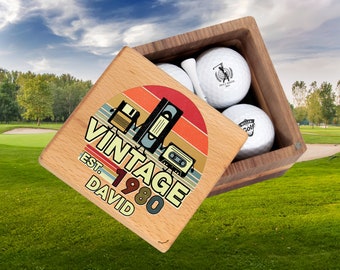 Unique Birthday Gift for Golfer, Golf Lover - Colorful Golf Set for Golf Coach, Boss - Personalized Vintage Gift Idea on Fathers Day