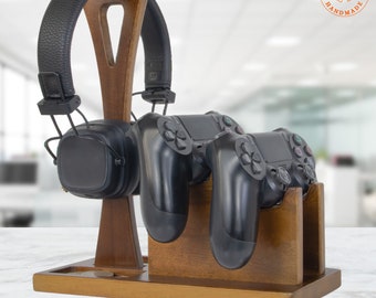 Game Controller Stand with Headphone Holder & Game Controller Holder. Streamer Headset Stand, Video Game Lover, Gamer Gift, Game Teen Gift