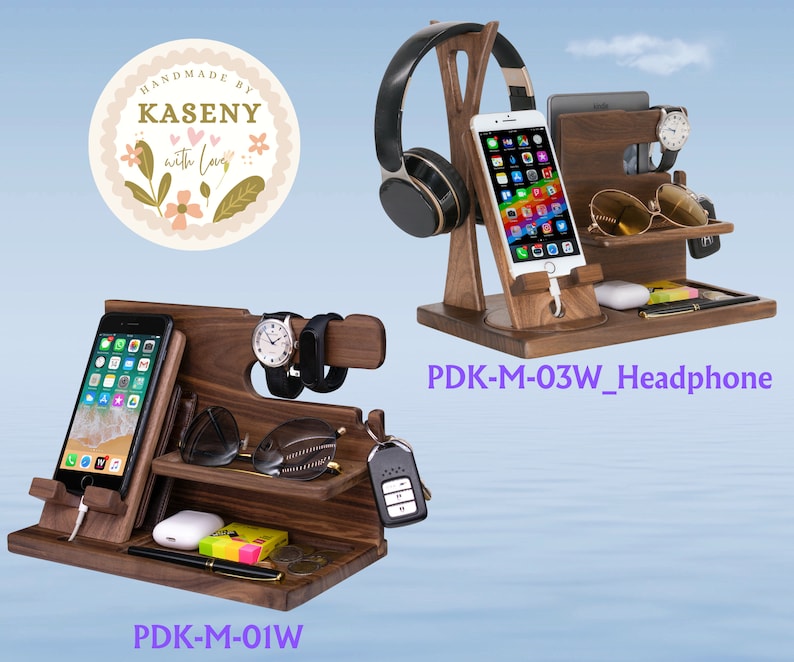 Personalized Football Player Gift, My Heart is on the Line - Unique Headphone Organizer for American Football Fans, Graduation, Birthday