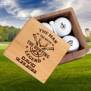 Personalized Golf Gift for Hunter, The Man The Myth The Hunting Legend - Custom Gift Idea on Fathers Day, Birthday, Anniversary, Retirement