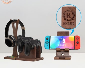 Gamer Gift for Teenage Boy, Adjustable Headphone Holder, Controller Stand - Unique Gift Idea for Men, Teen Boys on Birthday, Fathers Day