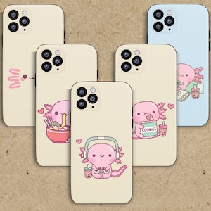 Niedliche Axolotl Hülle für iPhone / Samsung Hülle / Pixel Hülle