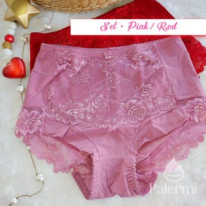 Sexy Smoothing Panties 2 Pack, Laced Panties Light Tummy Control Underwear, PALERMIS