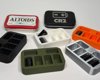 Battery Holder for Altoids Tin - Compact CR2 Organizer Insert *Read Description*