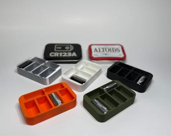 Battery Holder for Altoids Tin - Compact CR123A Organizer Insert *Read Description*
