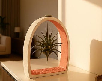 Portavaso in ceramica Boho per piante aeree: decorazione da scrivania in rilievo
