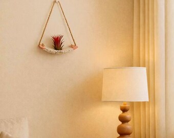 Vaso suspenso grande de cerâmica para plantas aéreas: decoração de parede em cerâmica