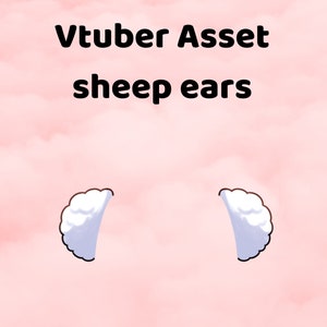 Vtuber Asset Sheep Ears PNG