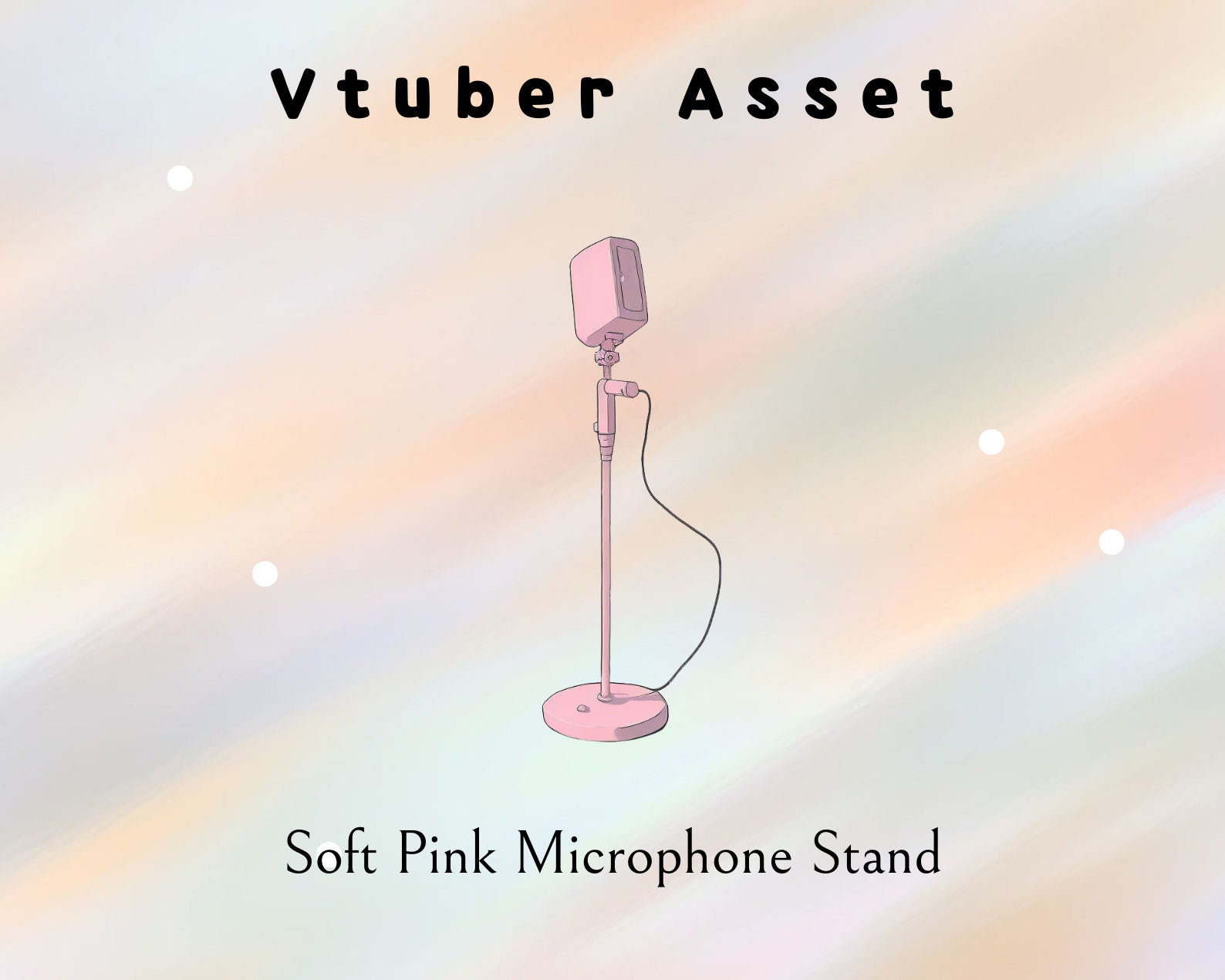 Vtuber Asset Soft Pink Microphone Stand Instant Download Etsy