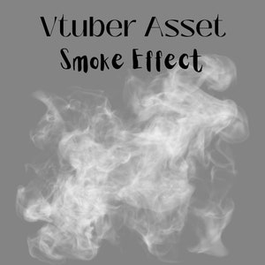 Vtuber Asset Smoke Effect / 3 Smoke Designs / PNG Transparent background files download