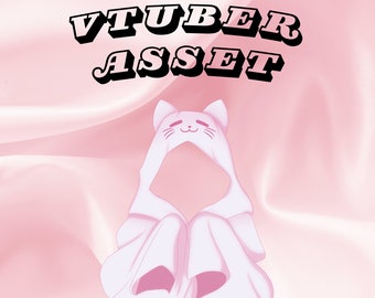 Vtuber Asset Pink Cat Blanket PNG Download