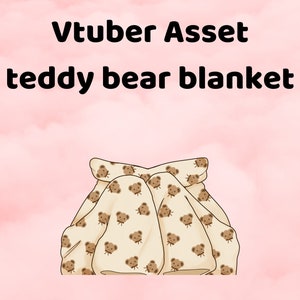 Vtuber Asset Teddy Bear Blanket PNG Download