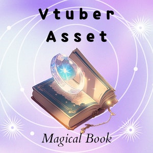 Vtuber Assets Magical Book Item Transparent PNG Files (2 Colors Included)