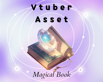 Vtuber Assets Magical Book Item Transparent PNG Files (2 Colors Included)