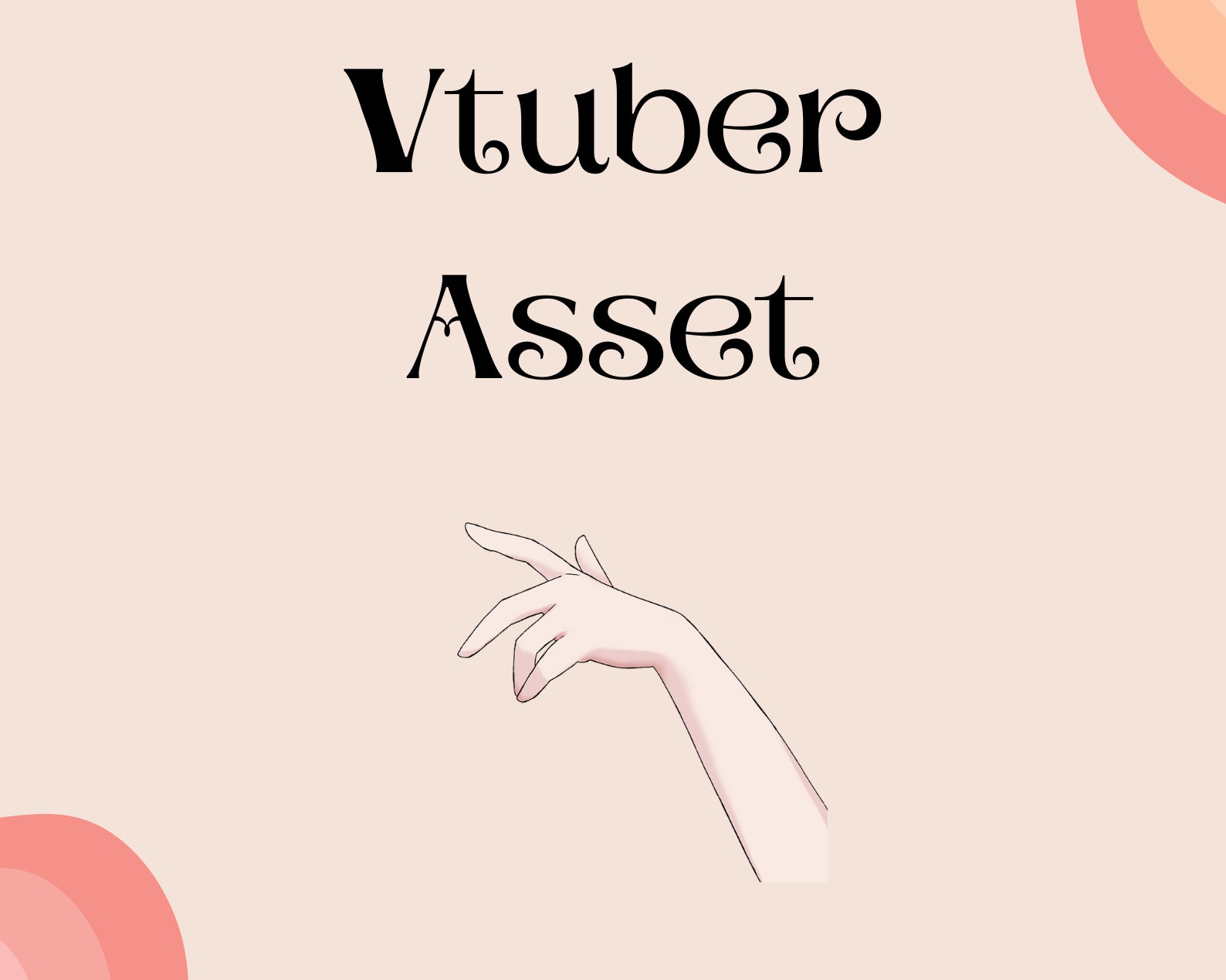 Vtuber Asset Hand Pose PNG Download