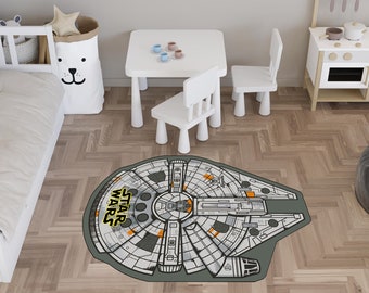 Millenium Falcon Rug, StarWars Rug, Millenium Falcon Shaped, Rug for Living Room,Rugs for Kids Room,Area Rug, Oval Design Rug,Custom Rug