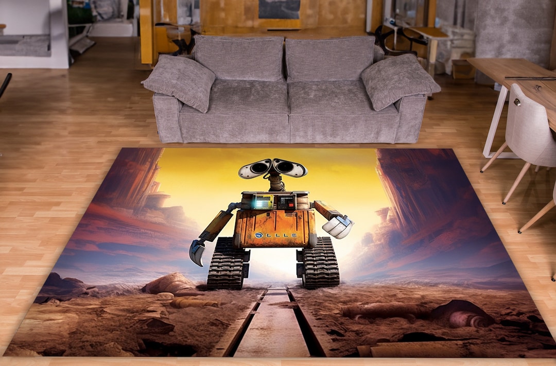 Wall-e Robot Rug,robot Vintage Rug, Vintage Rug, Wall E Design, Retro ...