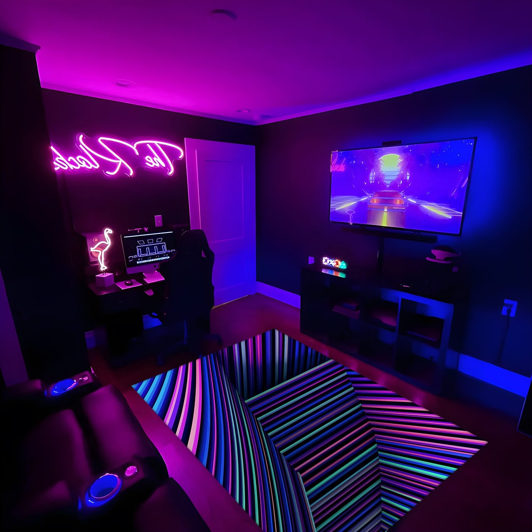Neon Rug cool Rug gaming Illusion Rug E spor Rug neon Look Rug neon-rug-cool-rug-gaming-illusion-rug-e-spor-rug-neon-look-rug