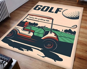 Golf Game Rug, Golf Ball, Sport Rug, Office Rug, Gift For Him, Sports Rug, Home Decor Rug, Area Rug, Modern Rugs, Rug For Living Room,