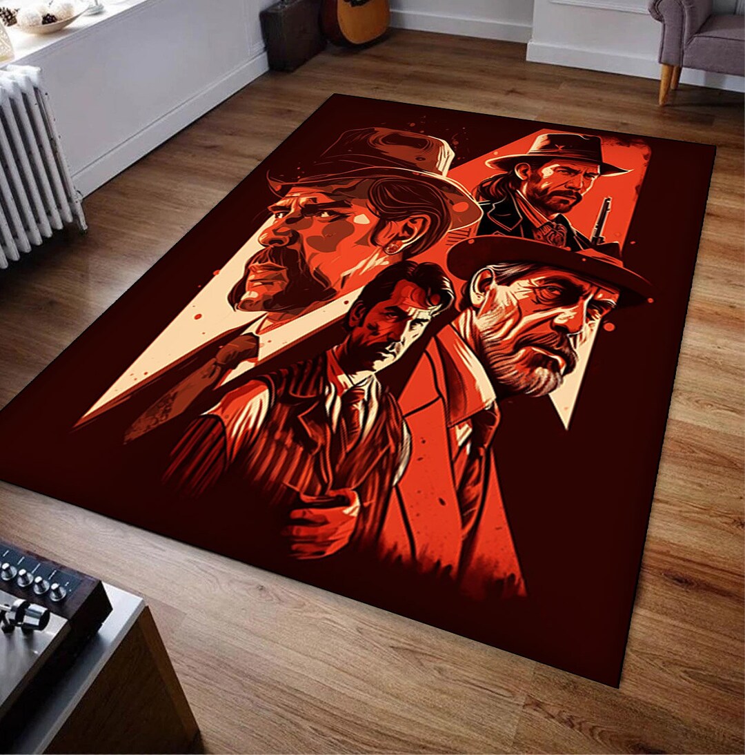 Cowboy Rug,wild West Rug, Sheriff Rug, Gift for Boys Girls, Cool Rug