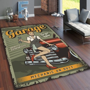 Kaufe Papas Garage Lustiger Teppich Garagenteppich für Männer
