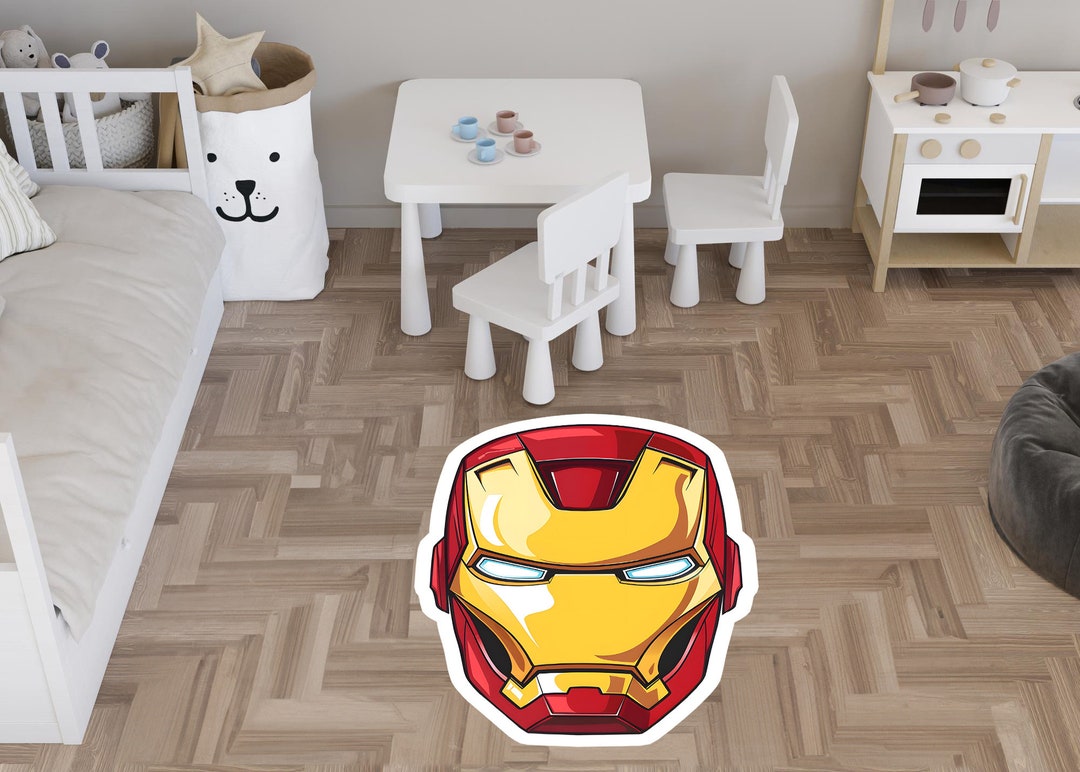 Iron Man Helmet Rug,iron-man, Iron Helmet, Vectoral, Gift for Boys ...