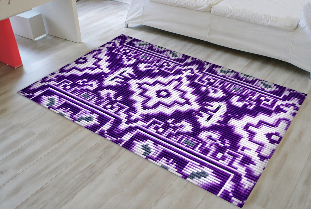 8 Bit Rug 8 Bit Pixel Art Design Rug,purple Rug Design Rug,colorfull Design Rug ...
