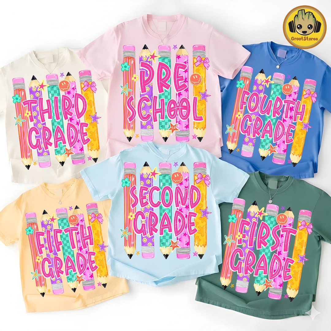 Grade Level Teacher PNG, Back To School Shirt Design, Teacher Team Graphic, First Second T
