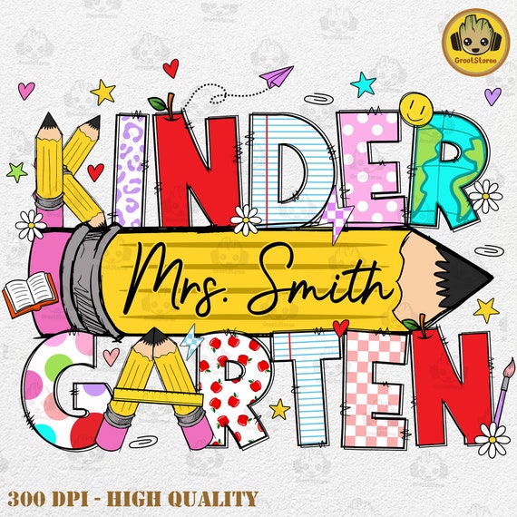 Retro Teacher png, Kindergarten Png, Retro Kindergarten Grade Png, Coquette Team Grade Png, Bright Dalmatian Dots, Dream Team, Digital File